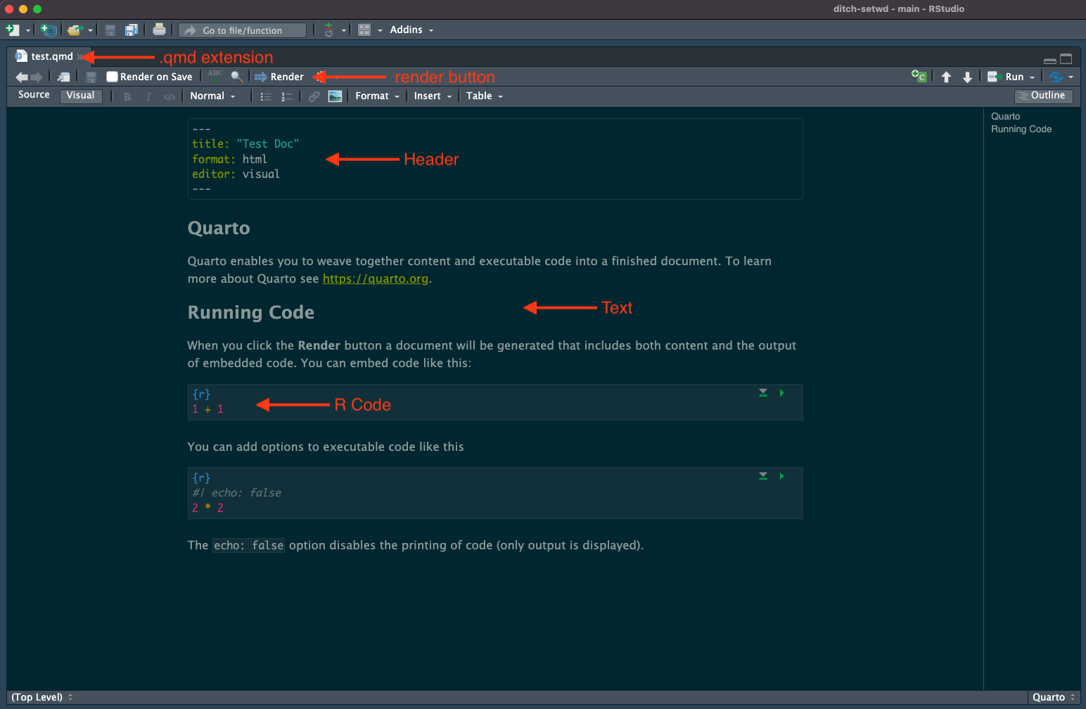 Quarto script overview